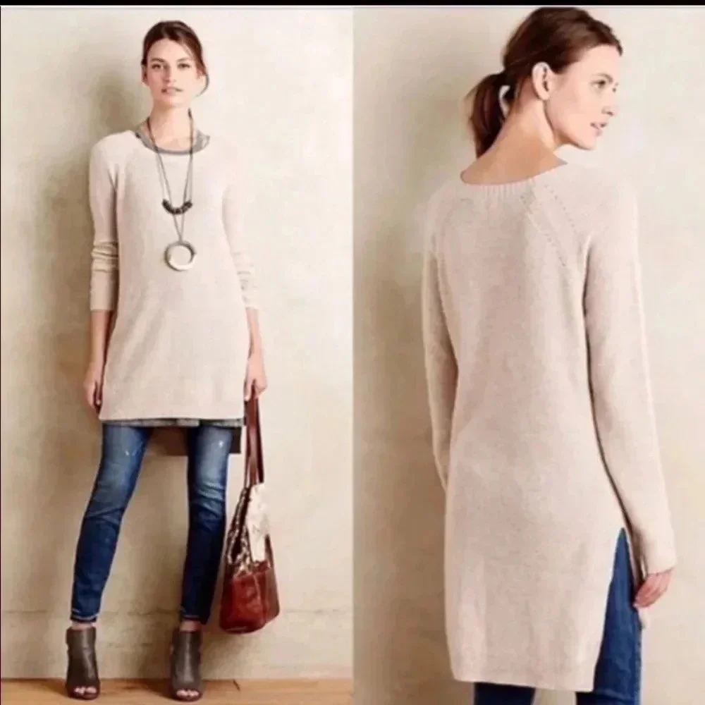 MOTH Cashmere Blend Side Split Pasadena Tunic
